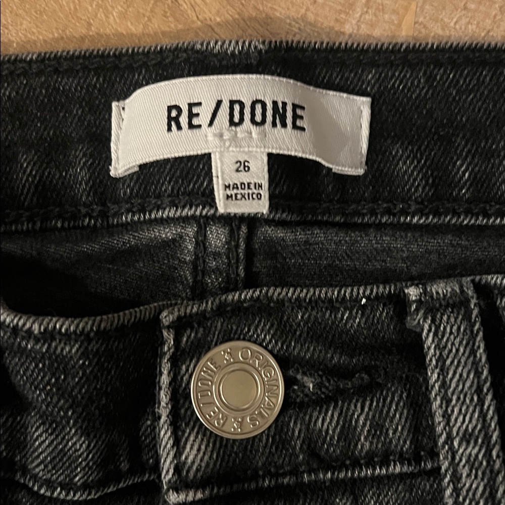 Re/Done Charcoal Denim Jeans 26 - Picture 3 of 6